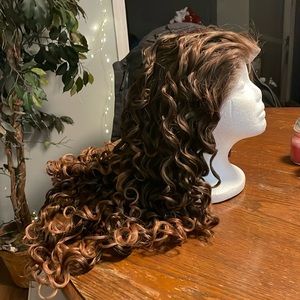 New curly lace front wig